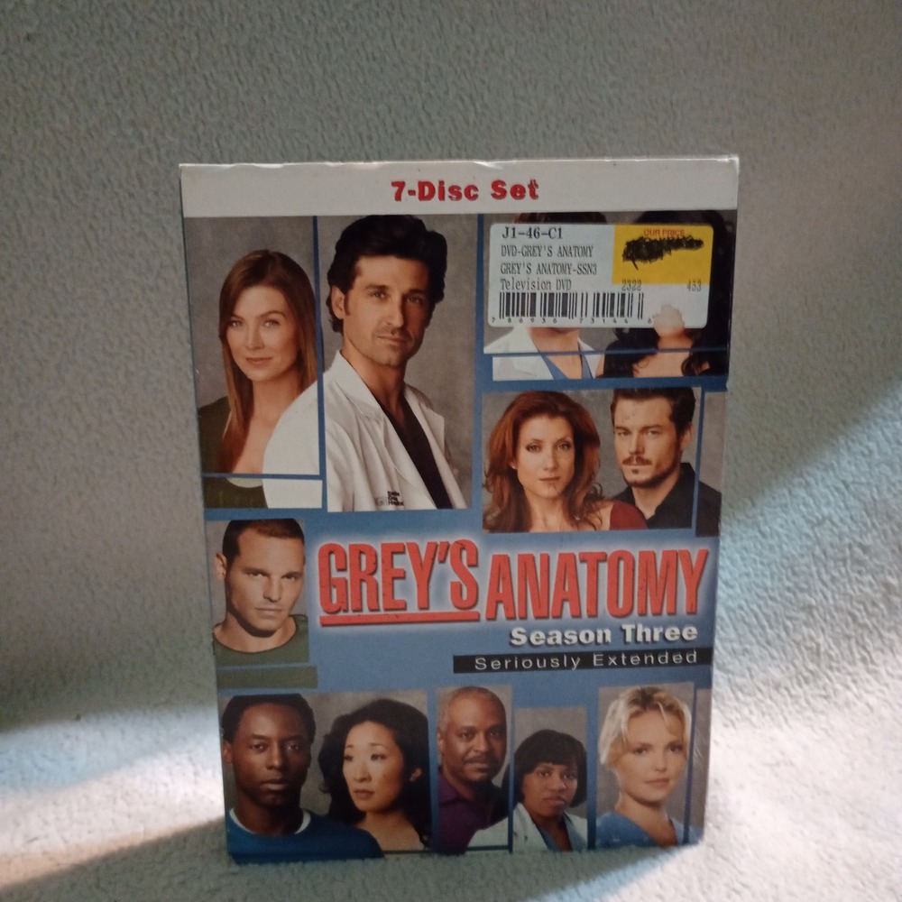 Grey's Anatomy Season 3 Seriously Extended 7-Disc DVD Set ABC Studios Med Drama